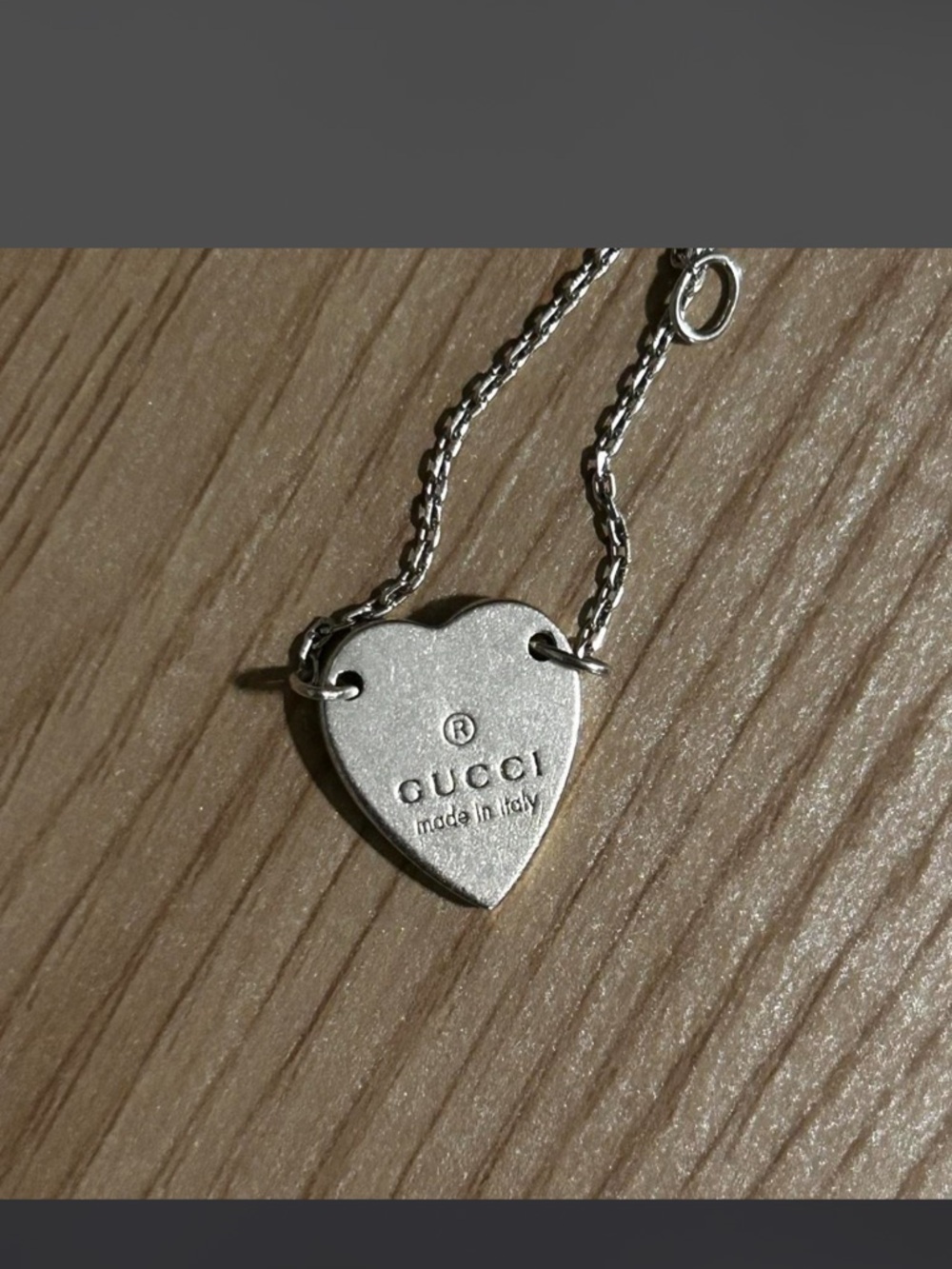 Gucci Silver Heart Tag Bracelet in Shiny Silver - Picture 3 of 8